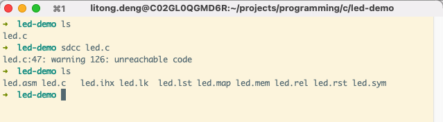 sdcc-compile-led
